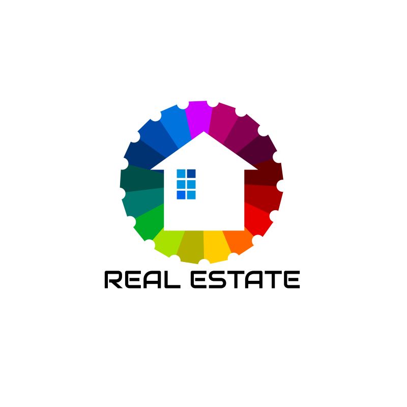 矢量的彩色的房地产logo