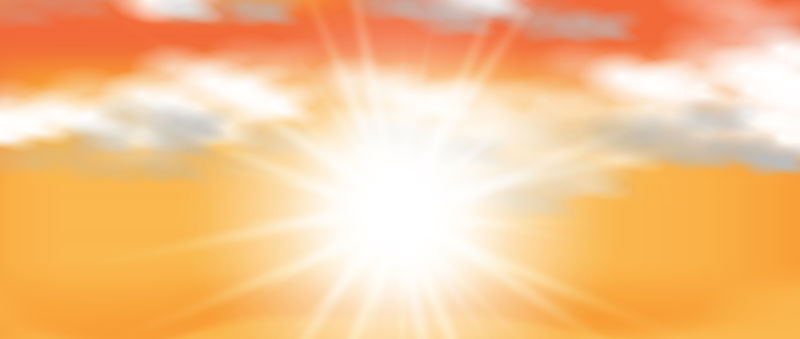 矢量的天空与太阳