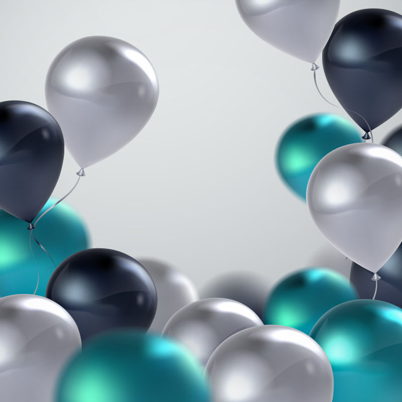 矢量彩色的装饰气球