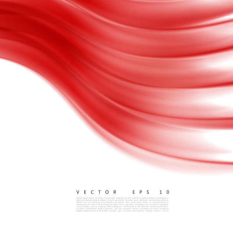 波浪式红色背景曲线矢量