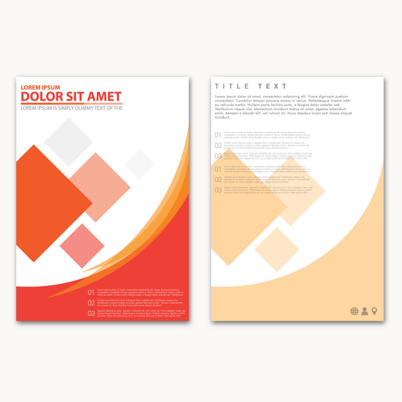 矢量抽象彩色几何商业宣传单