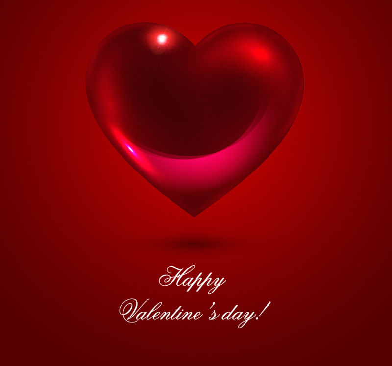 精美的情人节矢量明信片设计