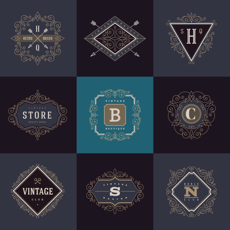 矢量的现代字母logo