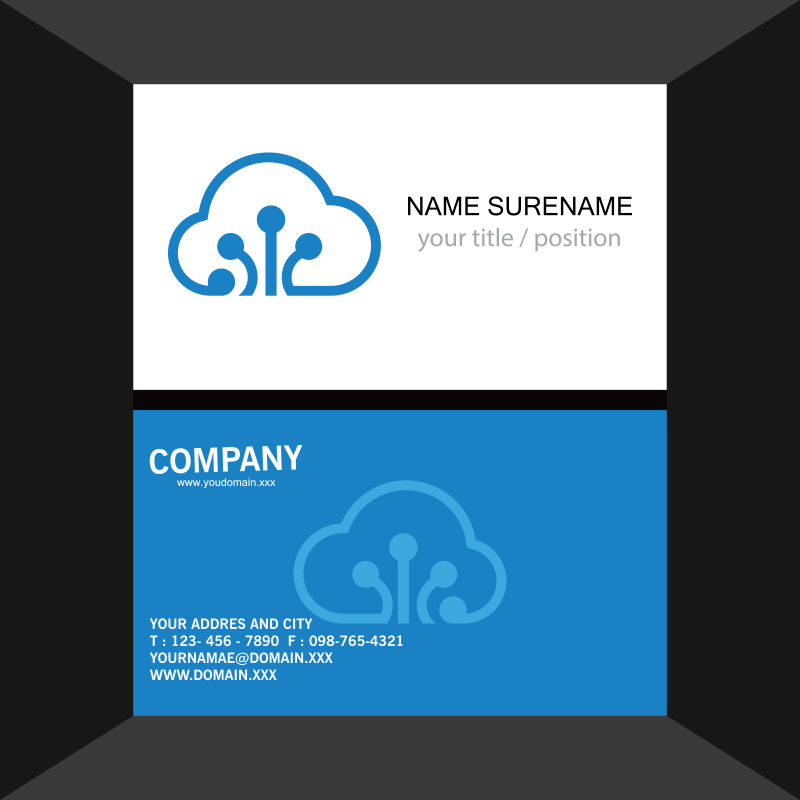 矢量商业正反面名片设计