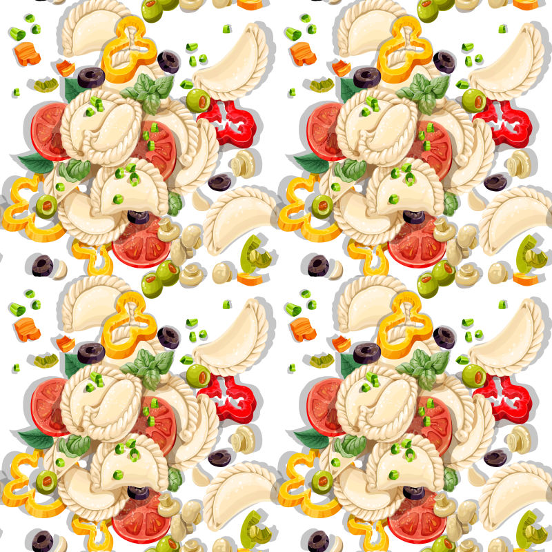 矢量的新鲜蔬菜背景