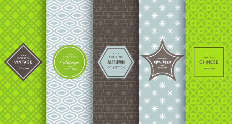 抽象几何图形无缝背景矢量