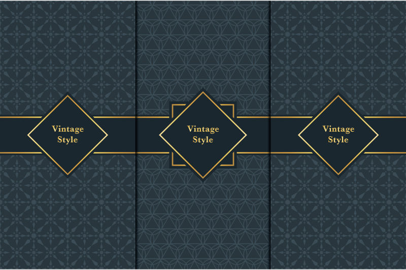 创意矢量黑色现代纹样装饰无缝背景