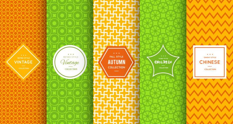 创意矢量几何元素无缝装饰背景