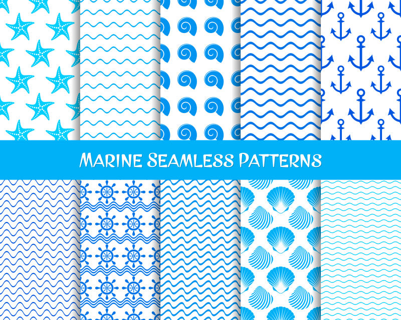 创意矢量蓝色海洋主题的设计背景