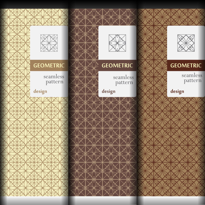 创意矢量抽象彩色几何装饰无缝背景