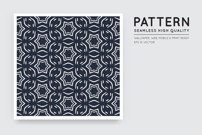 创意矢量线性几何元素装饰无缝背景