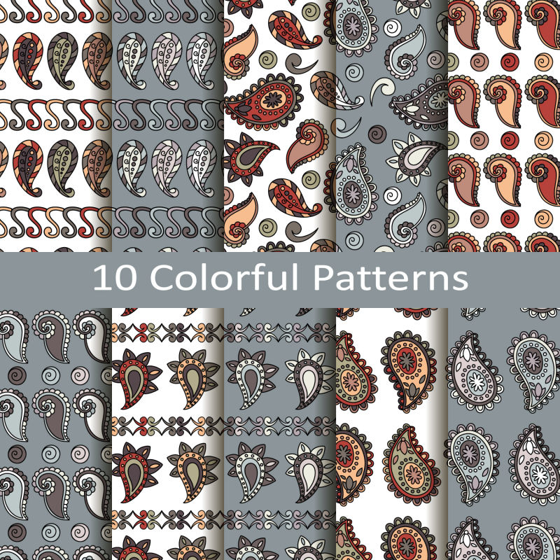 抽象矢量复古花纹元素背景