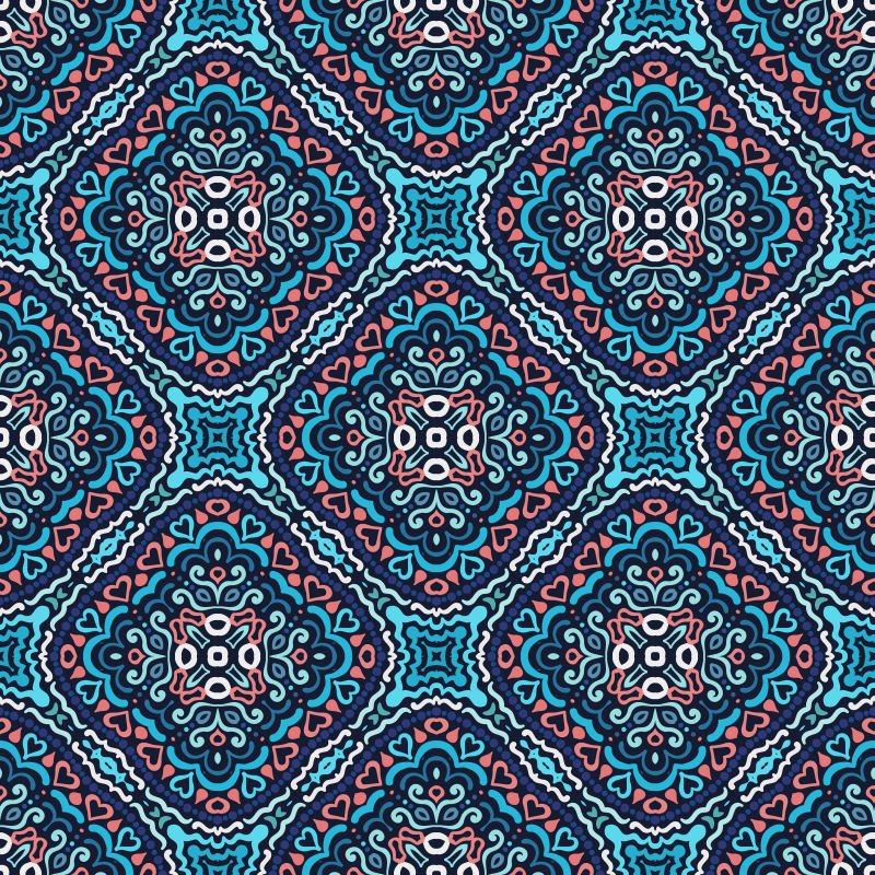 抽象矢量花卉元素复古背景