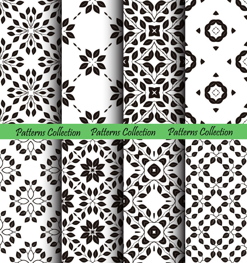 抽象矢量单色花卉纹样装饰背景