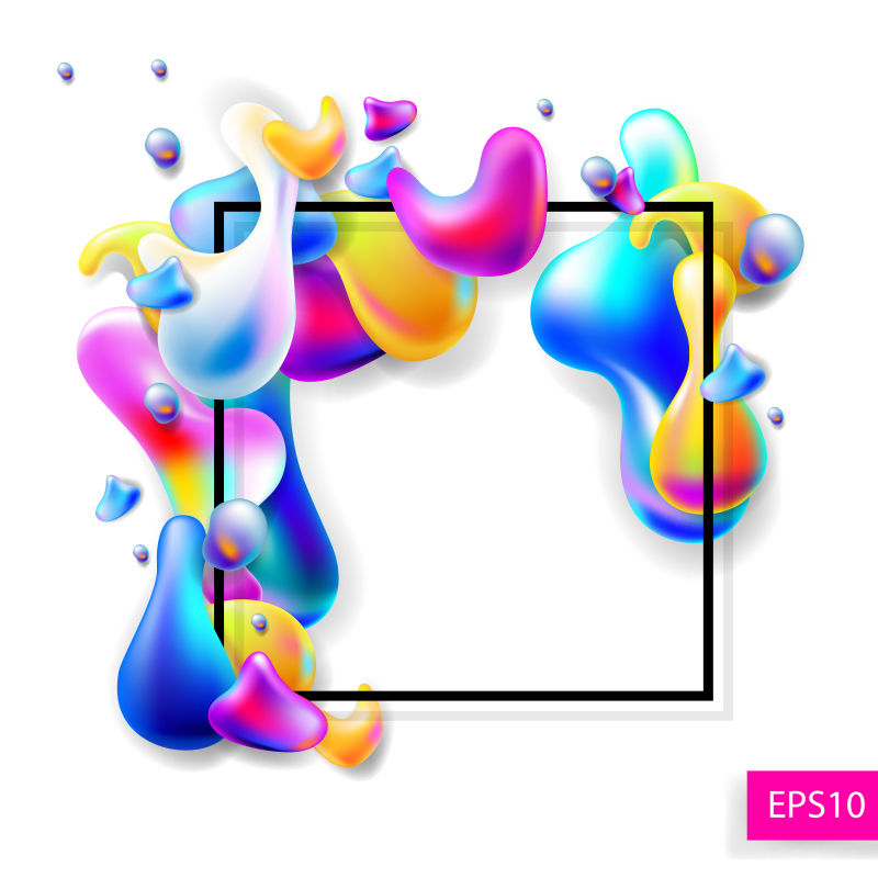 抽象矢量彩色等离子元素背景