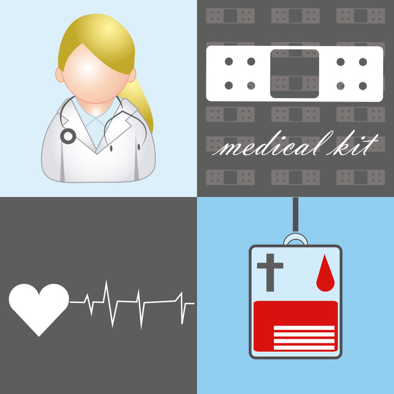 矢量的创意医学主题图标设计