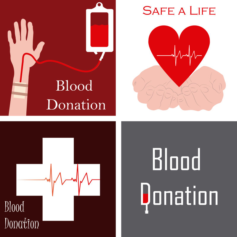 矢量献血主题插图设计