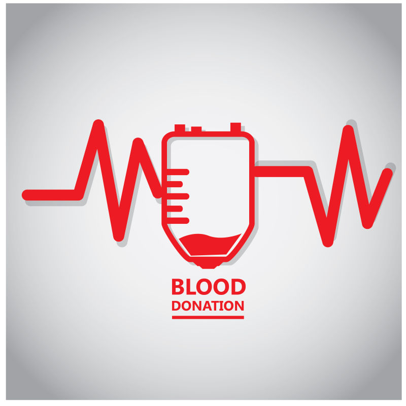 矢量的医学输血插图