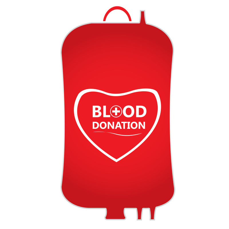 矢量血袋献血概念设计