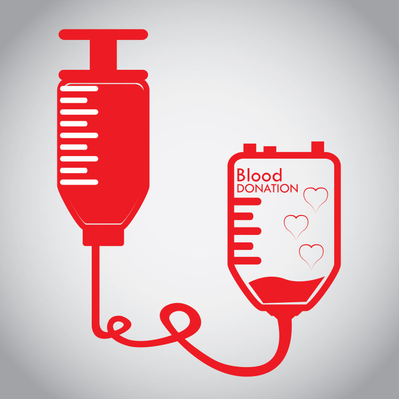 矢量的医疗献血概念
