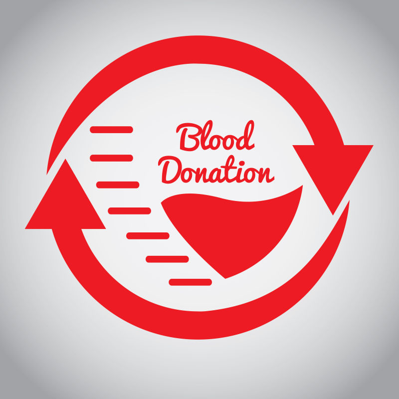 矢量箭头献血概念