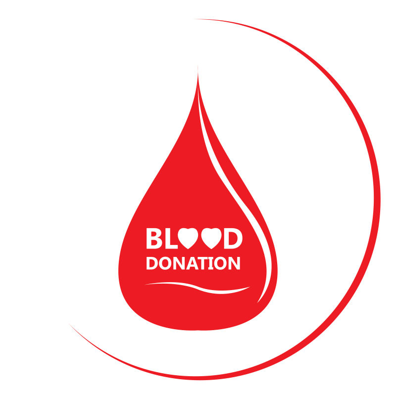 矢量血滴献血设计
