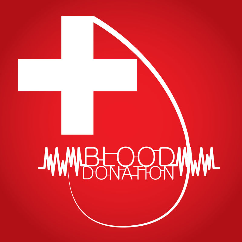 矢量十字献血概念
