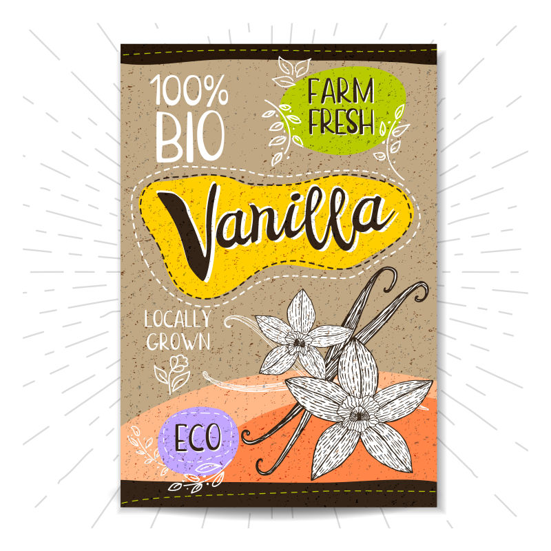 矢量手绘香草海报设计