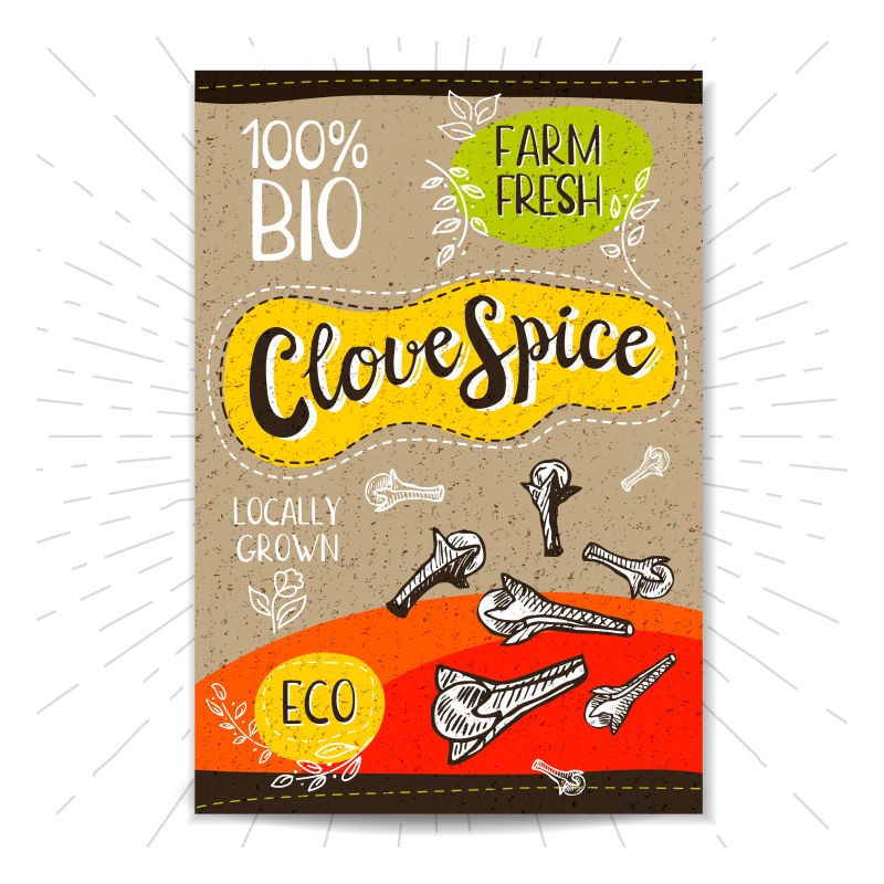 矢量手绘丁香海报设计