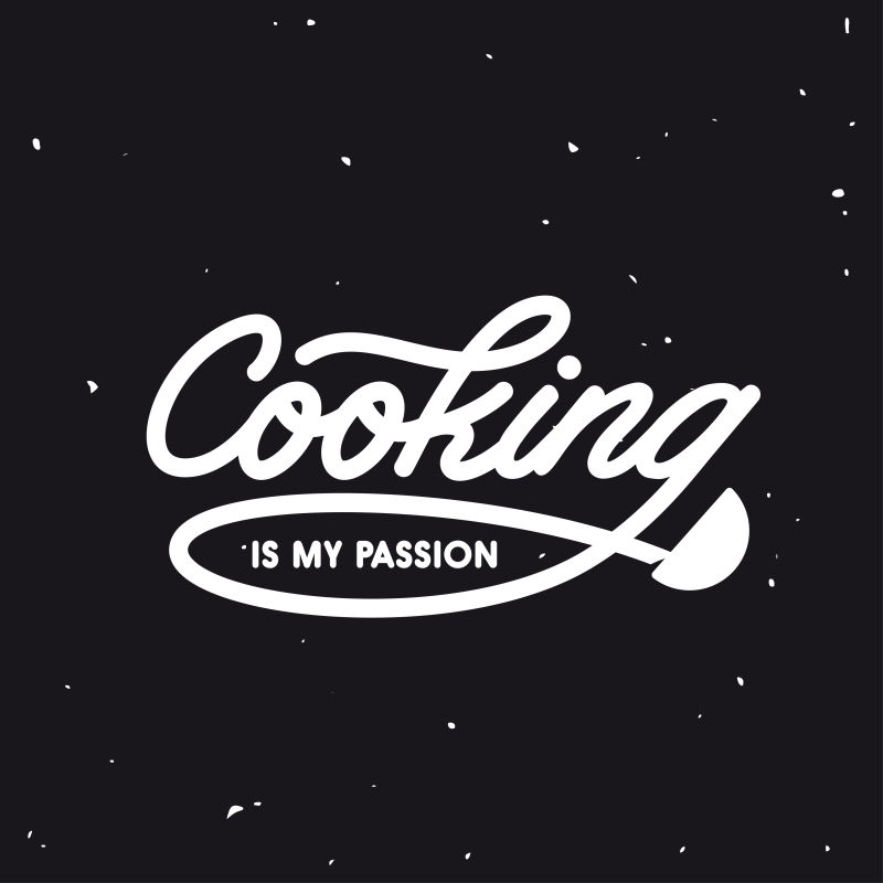 烹饪是我的激情海报海报矢量古董插图