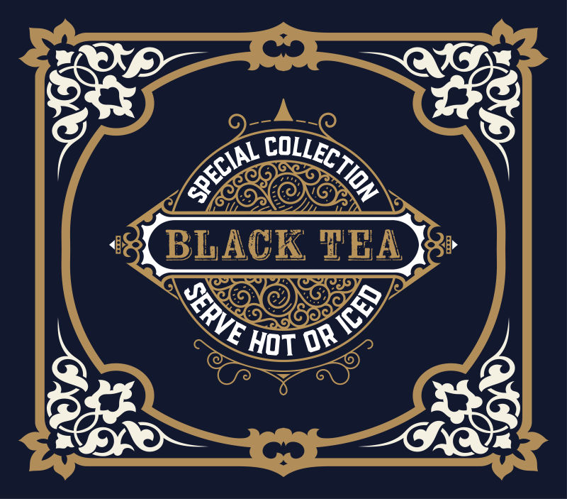 创意矢量现代复古威士忌标签设计