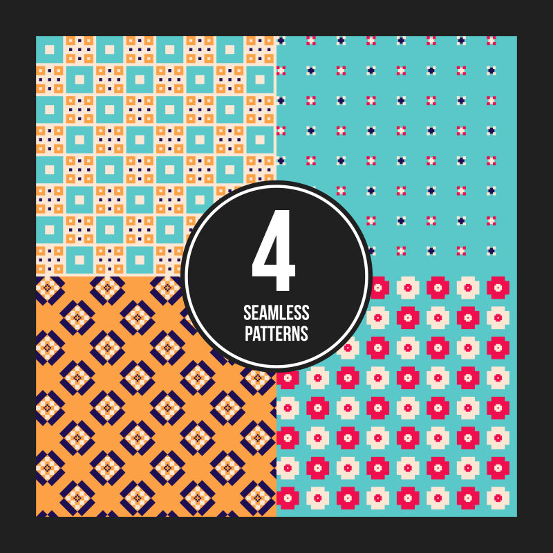 创意矢量彩色几何元素现代背景设计