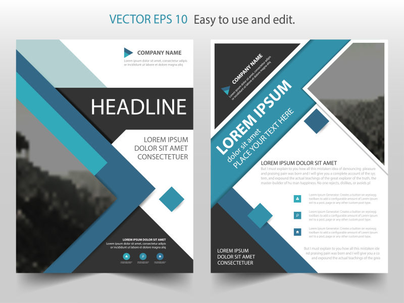 抽象矢量年度经典商业宣传单设计