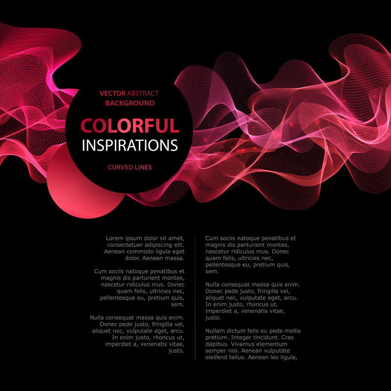 抽象矢量红色光线元素背景