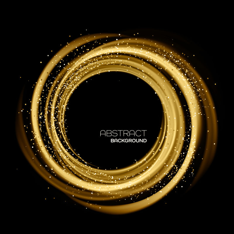 抽象矢量金色旋涡形状背景设计
