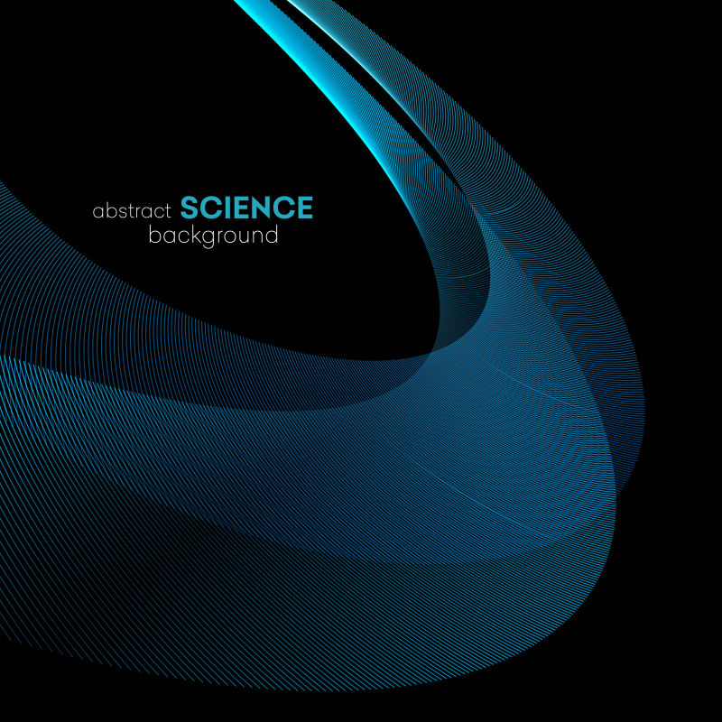 矢量抽象蓝色光线背景设计