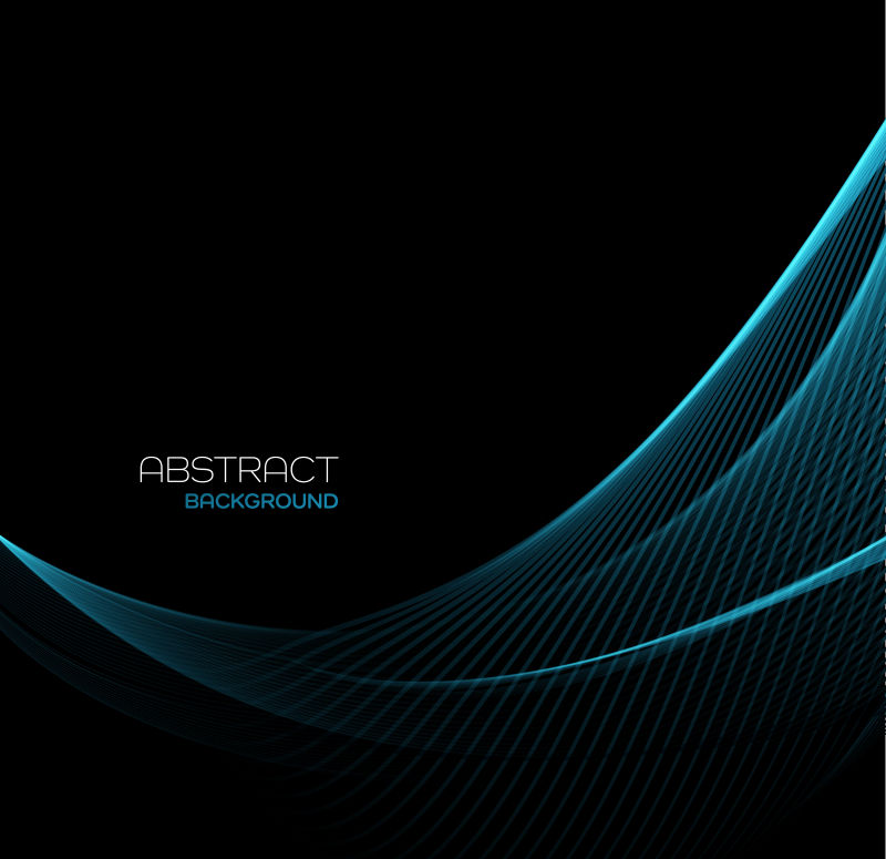 抽象矢量蓝色光线背景设计