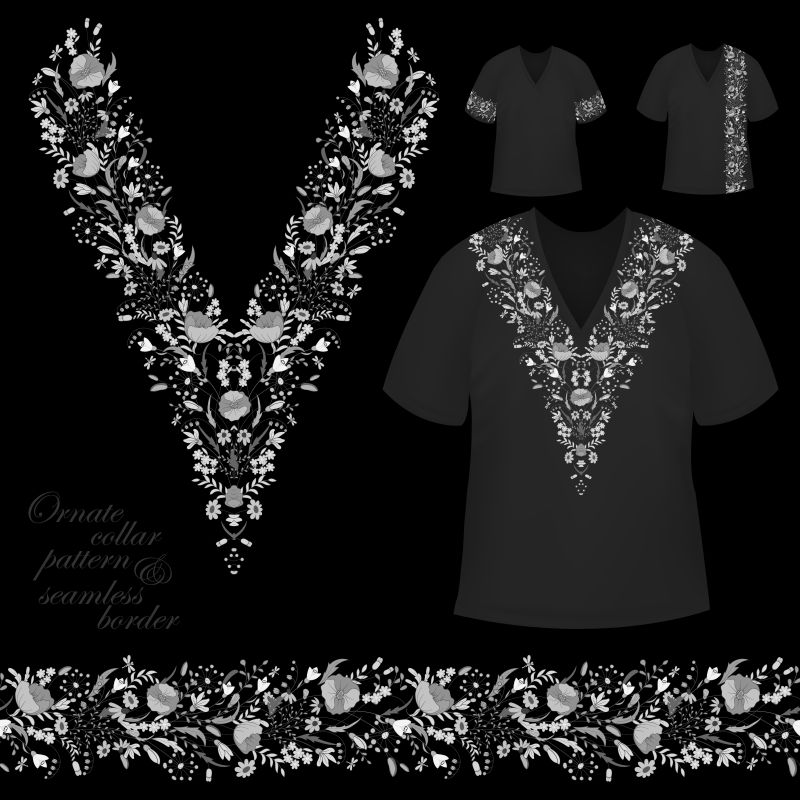 矢量T恤装饰设计