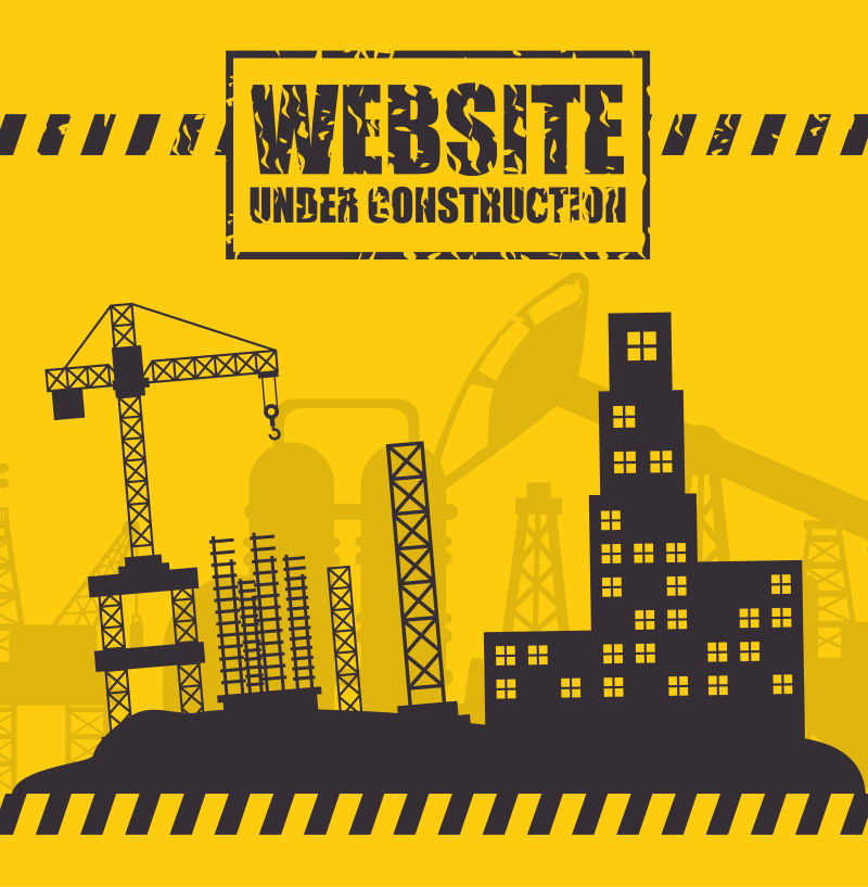 矢量创意现代网络施工概念插图