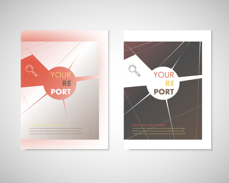 圆形图案现代宣传册矢量设计