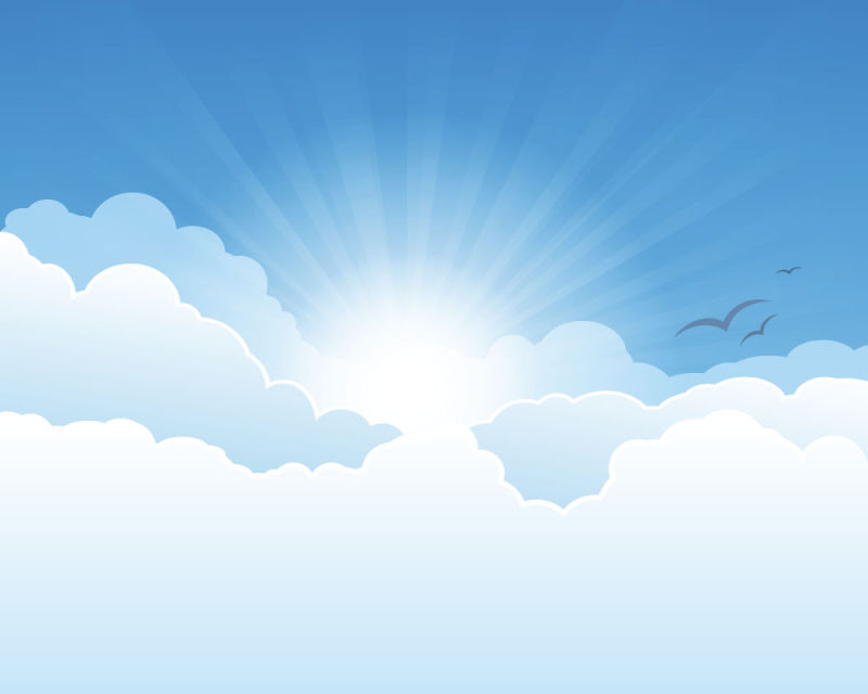 矢量云朵天空设计