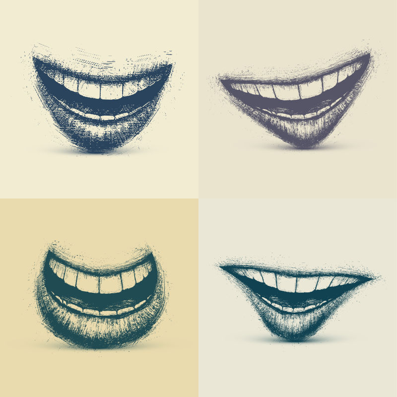 嘴巴画法动漫微笑图片