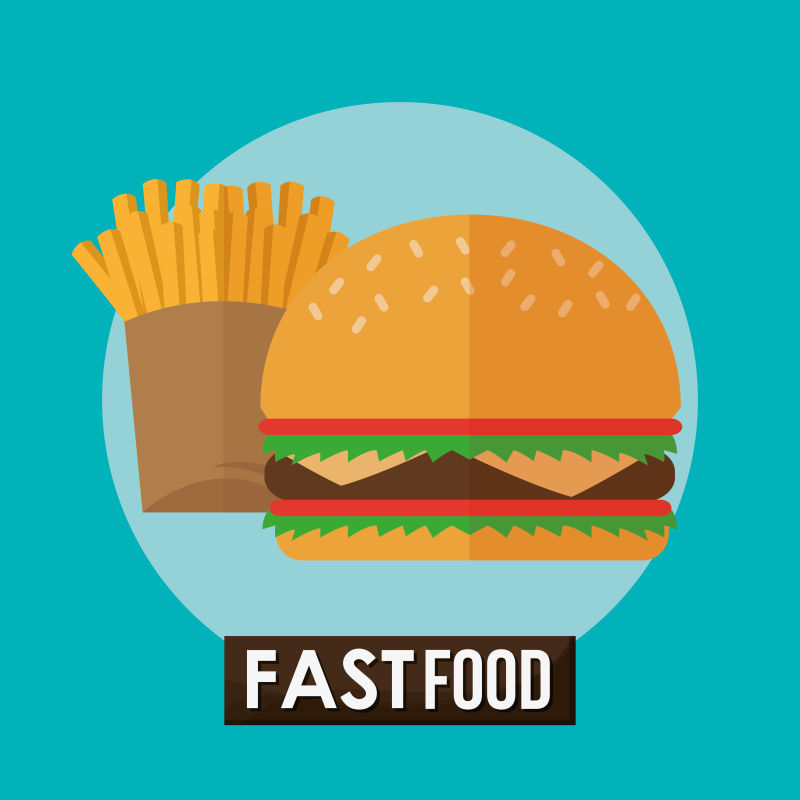 矢量的快餐图标创意设计