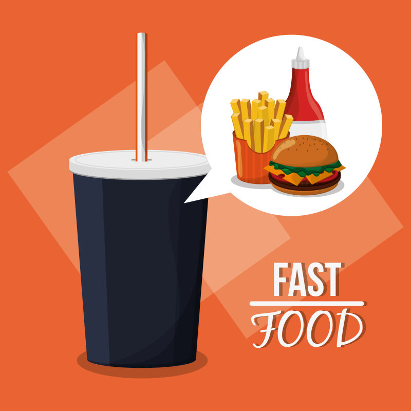 矢量现代快餐图标设计