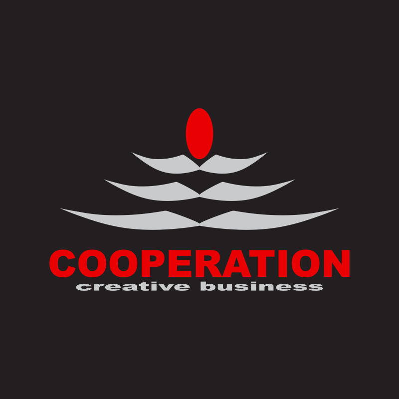 矢量抽象现代几何建筑标志设计