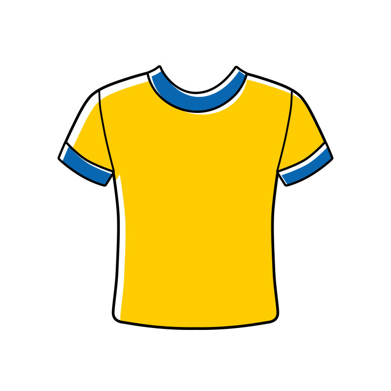 矢量黄色T恤