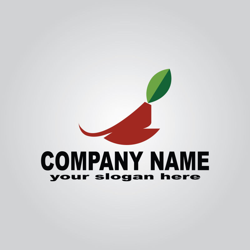 矢量红色抽象图形商业logo标志