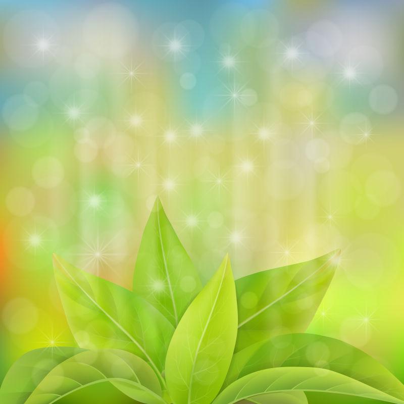 矢量春季嫩叶设计