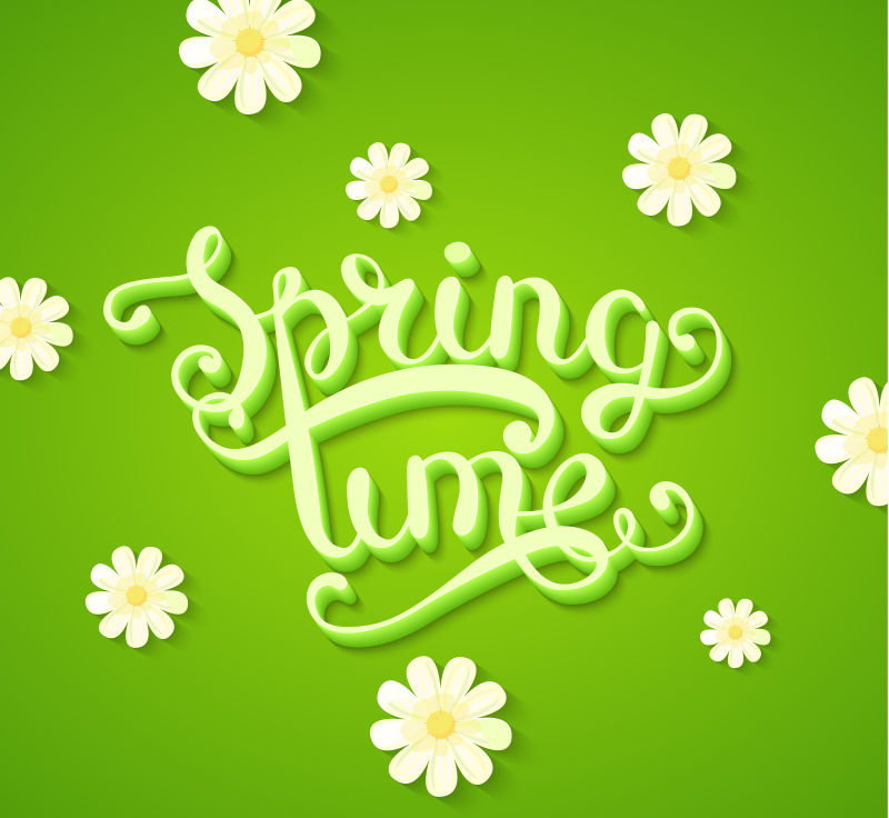 矢量春季时间概念