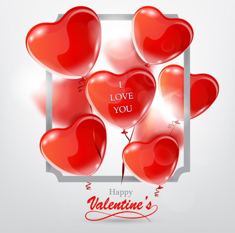 抽象矢量浪漫心形元素设计背景